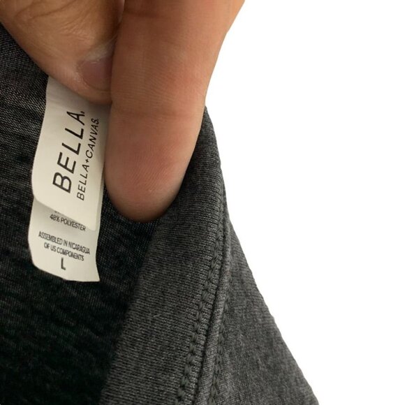 Womens Jim Beam Devils Cut Vneck Shirt Blouse Dk Gray Siz L Short Sleeve - Picture 5 of 5